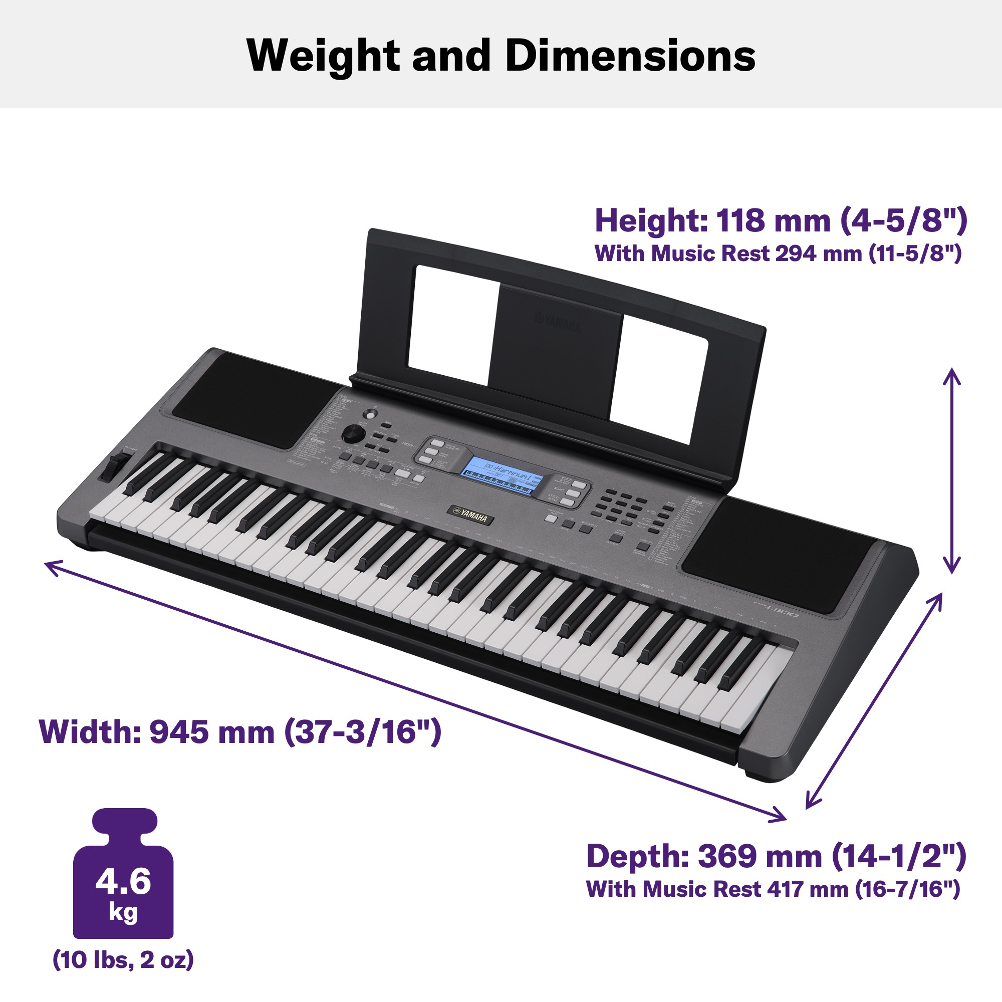 Yamaha PSR-I300 Portable Keyboard 61 Keys (Made in India)
