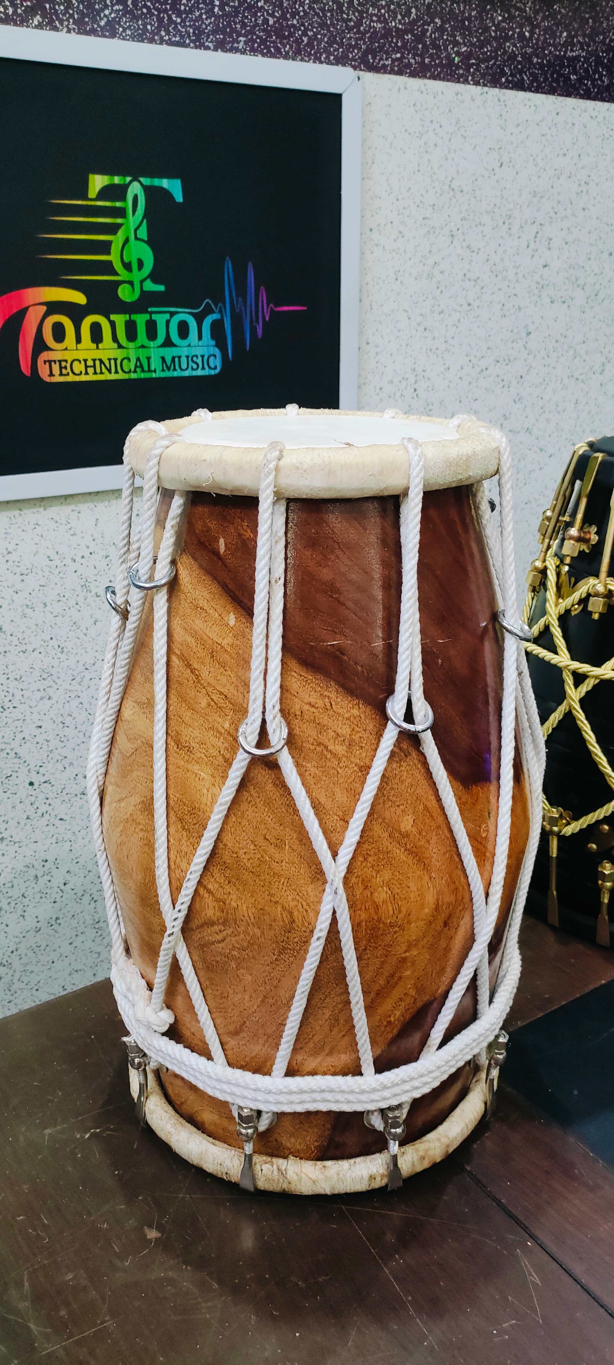 Dholak Sheesham Wood (Natural and TBS Color)