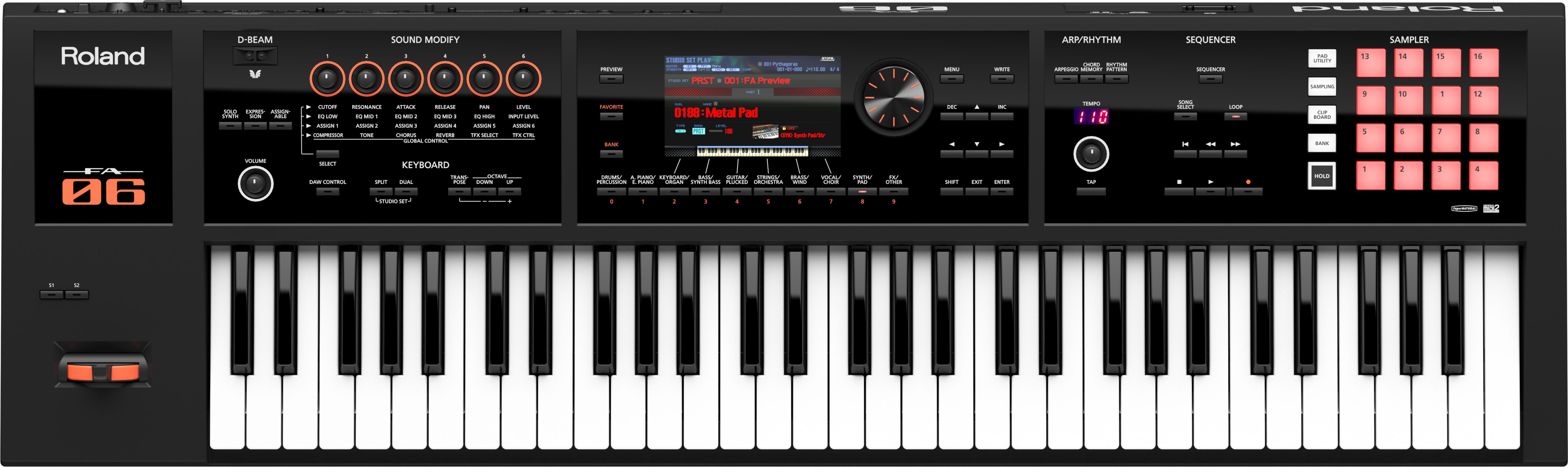 Roland FA-06 61-Key Music Workstation Keyboard