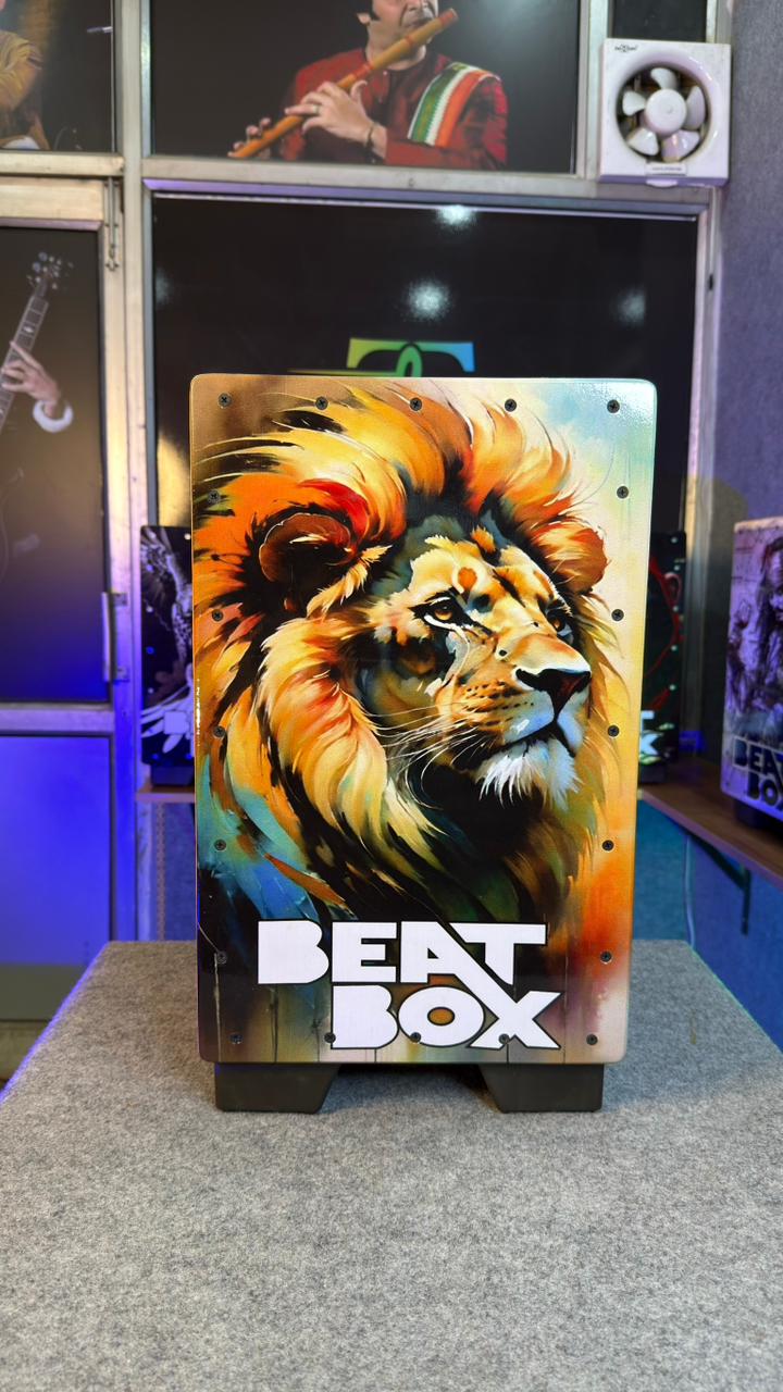 Beat Box Cajon – lION Printed Design